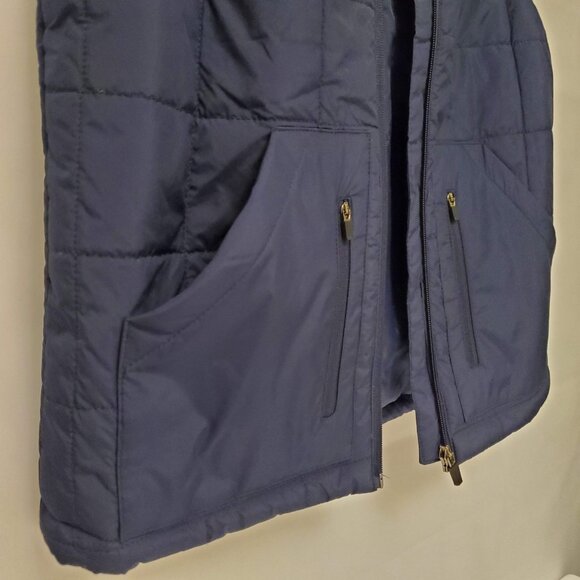 NWT Xersion Womens Quilted Lightweight Puffer Vest Navy Blue - XS - Picture 6 of 11